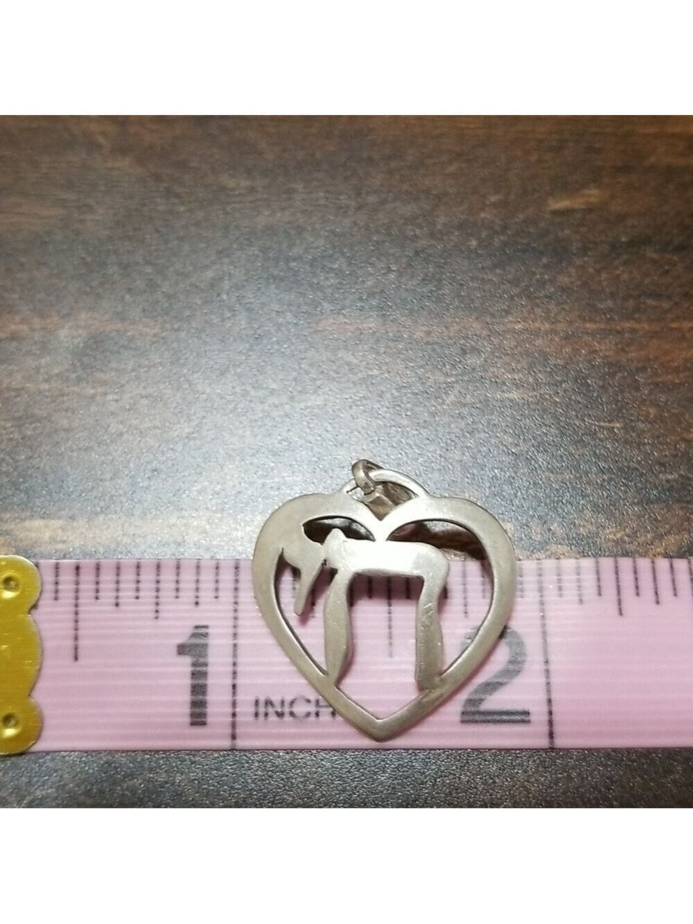 Sterling silver pendant, stamped 925,about an inch wide. - Picture 3 of 3